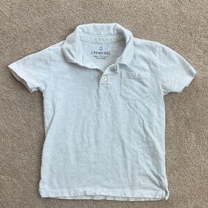 J Crew Crewcuts White Short Sleeve Polo with Chest Pocket size XS (4-5)